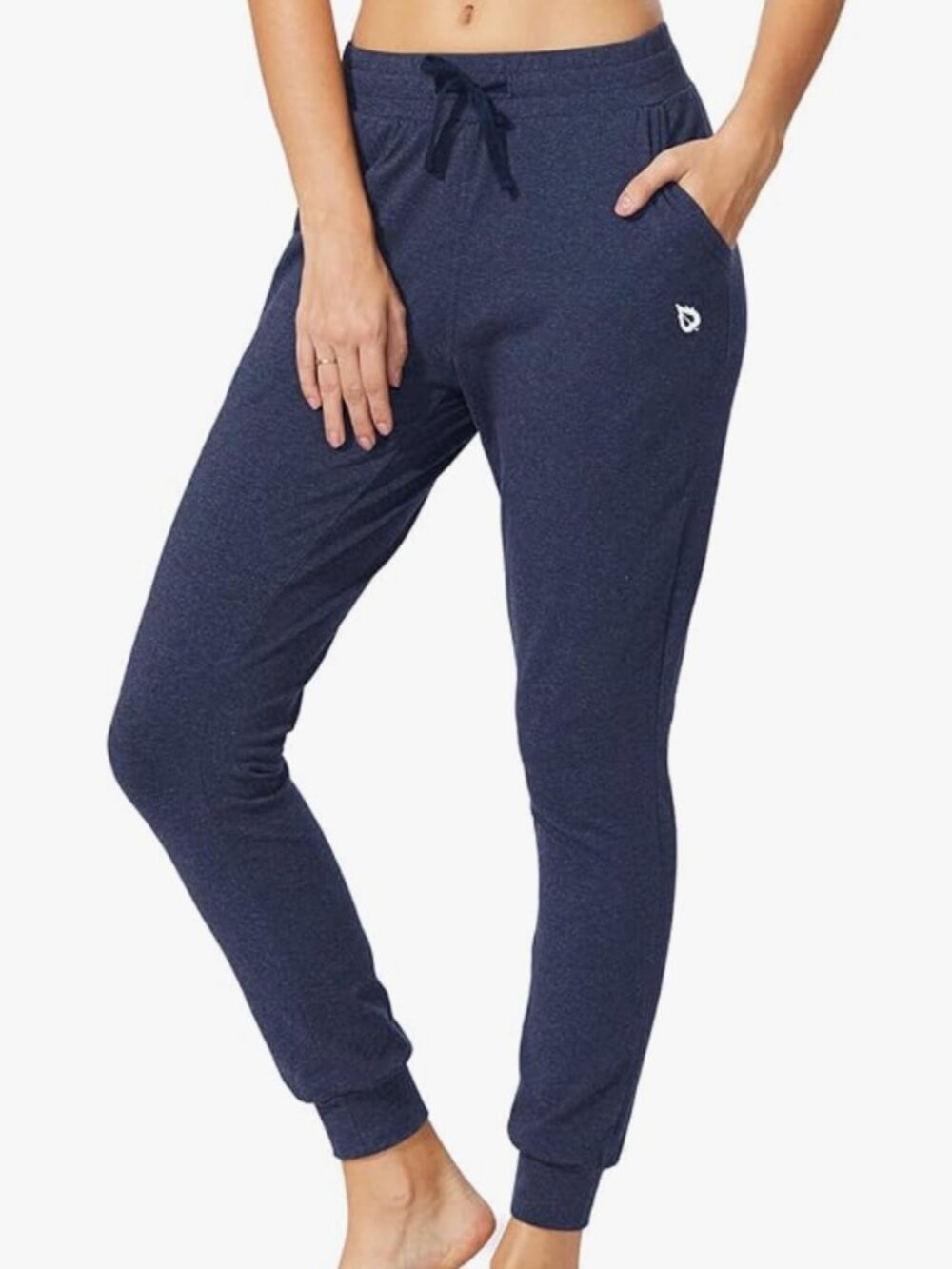 baleaf Womens Sweatpants Cotton Joggers with Pockets Navy Heather L